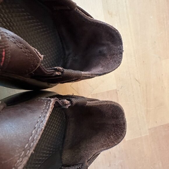 Chaco Ws slip-on shoes, sz 8.5, brown leather w/chaco strap - Picture 9 of 13